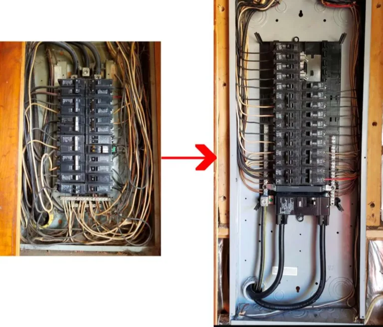 Electrical panel upgrade for EV charger readiness by Bright Haven Electric.