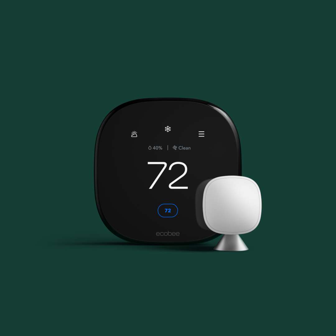 ecobee Smart Thermostat Premium installed by a smart home electrician.