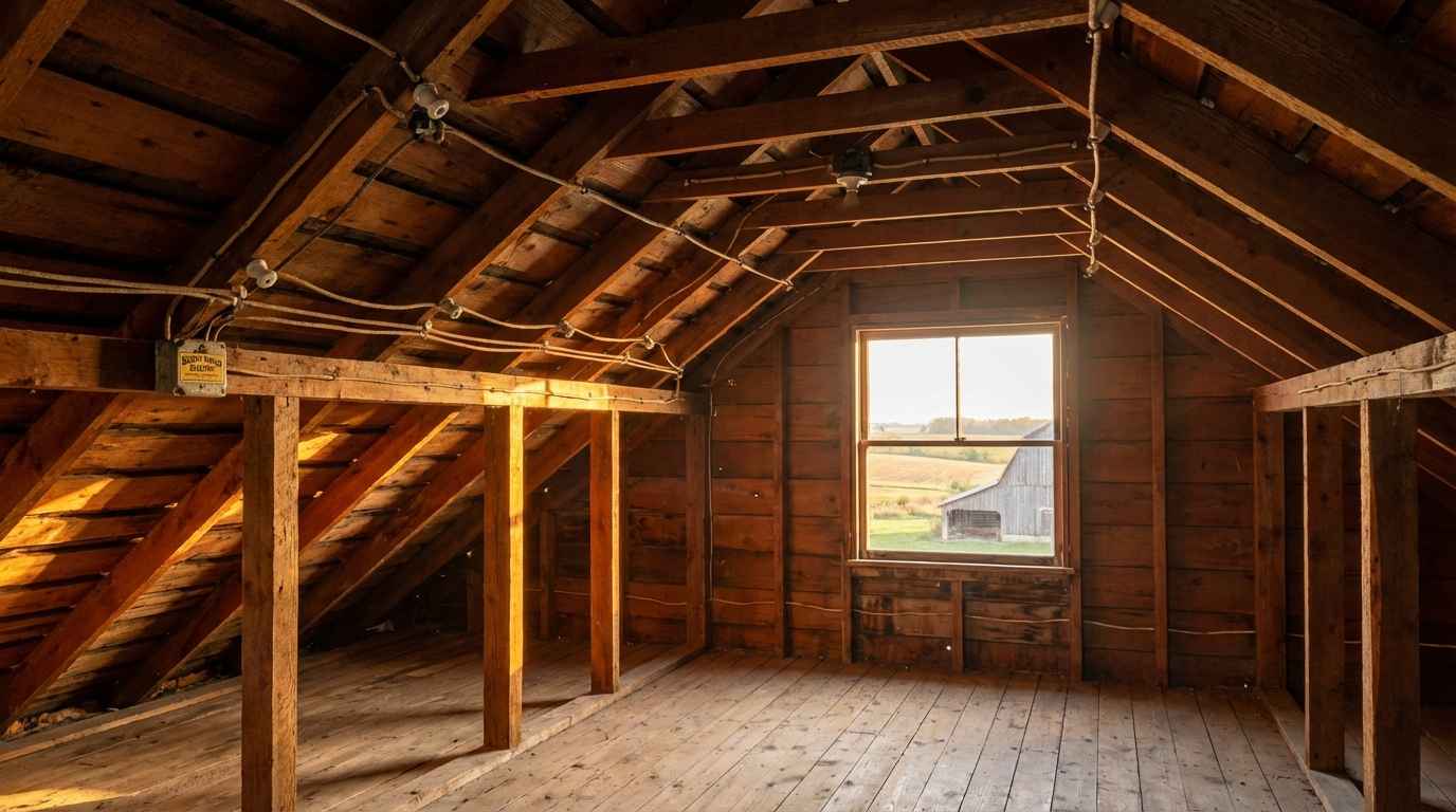 Knob And Tube Attic installed by Bright Haven Electric in Minnesota.